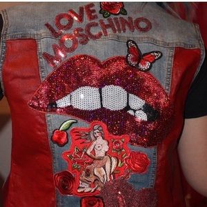 Custom sequin sexy vest Moschino